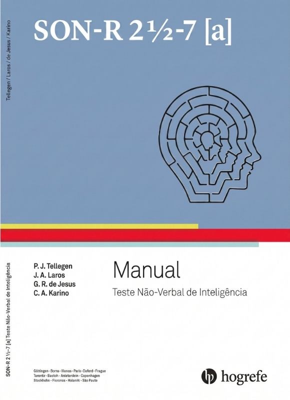 Capa do manual do SON-R 2½–7 [a], Teste Não Verbal de Inteligência Geral