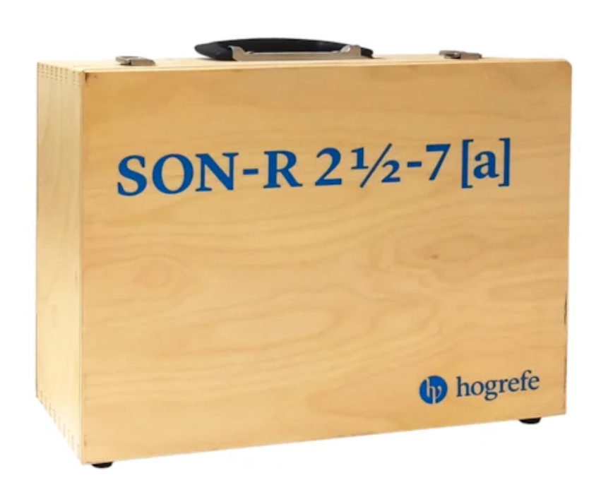 Maleta do SON-R 2½–7 [a], com material de aplicação do teste